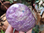 Polished Purple Lepidolite Standing Free Forms x 3 From Zimbabwe - Toprock Gemstones and Minerals 