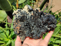 Natural Fibrous Multi Terminated Schorl Black Tourmaline Cluster x 1 From Erongo, Namibia - Toprock Gemstones and Minerals 