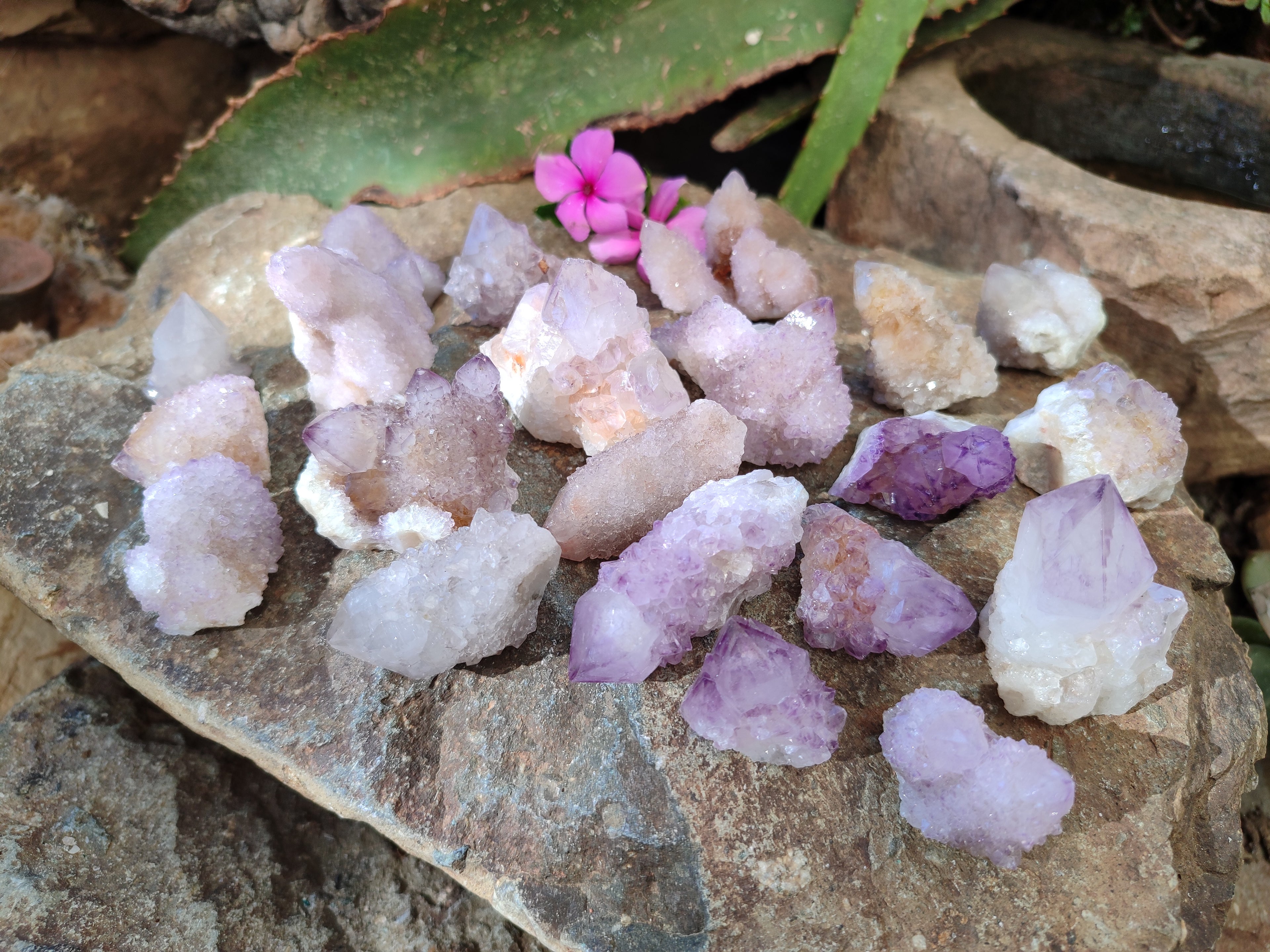 Natural Mixed Spirit Quartz Crystals x 35 From South Africa - Toprock Gemstones and Minerals 