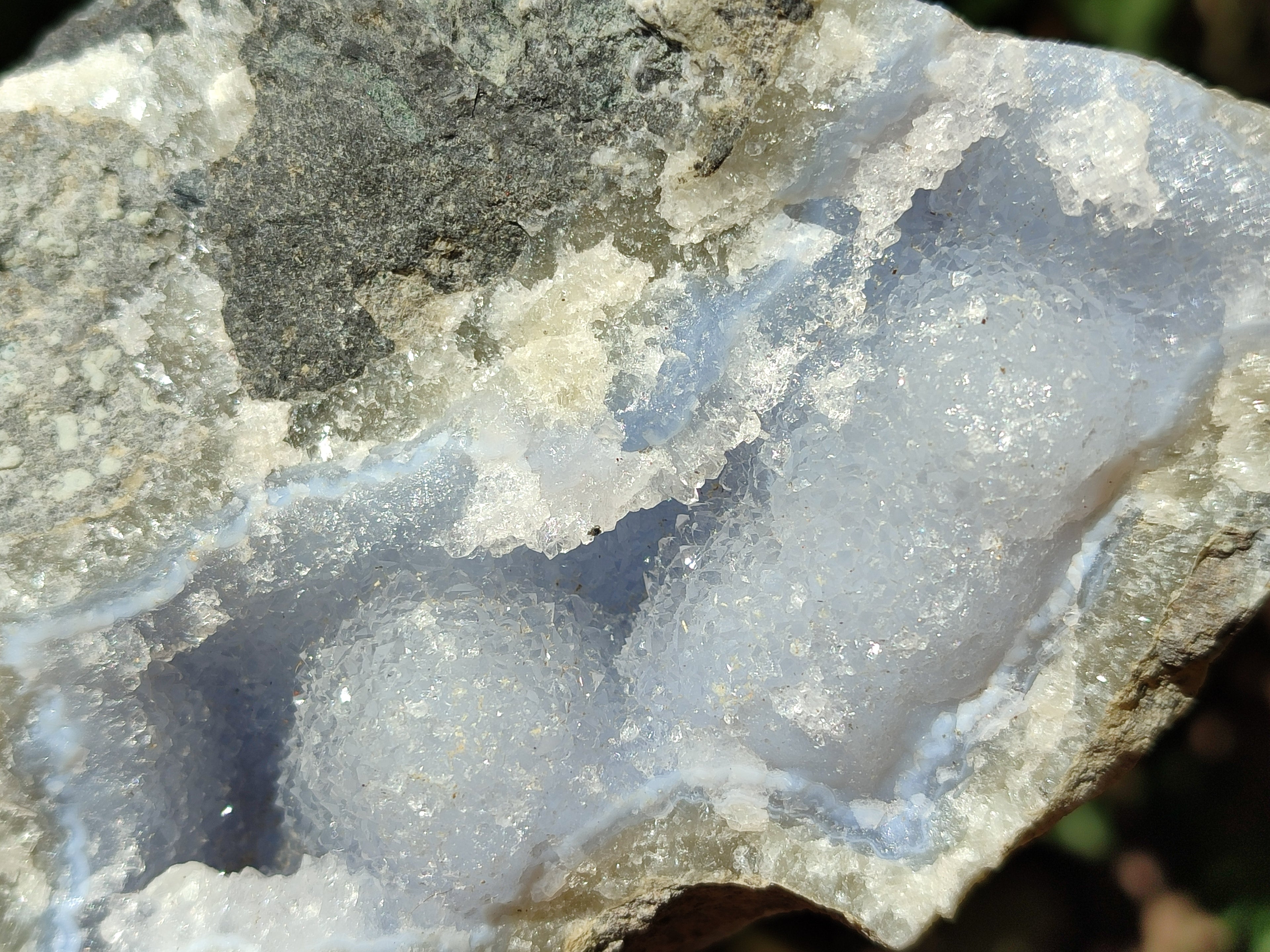 Natural Blue Lace Agate Geodes x 6 From Nsanje, Malawi - Toprock Gemstones and Minerals 