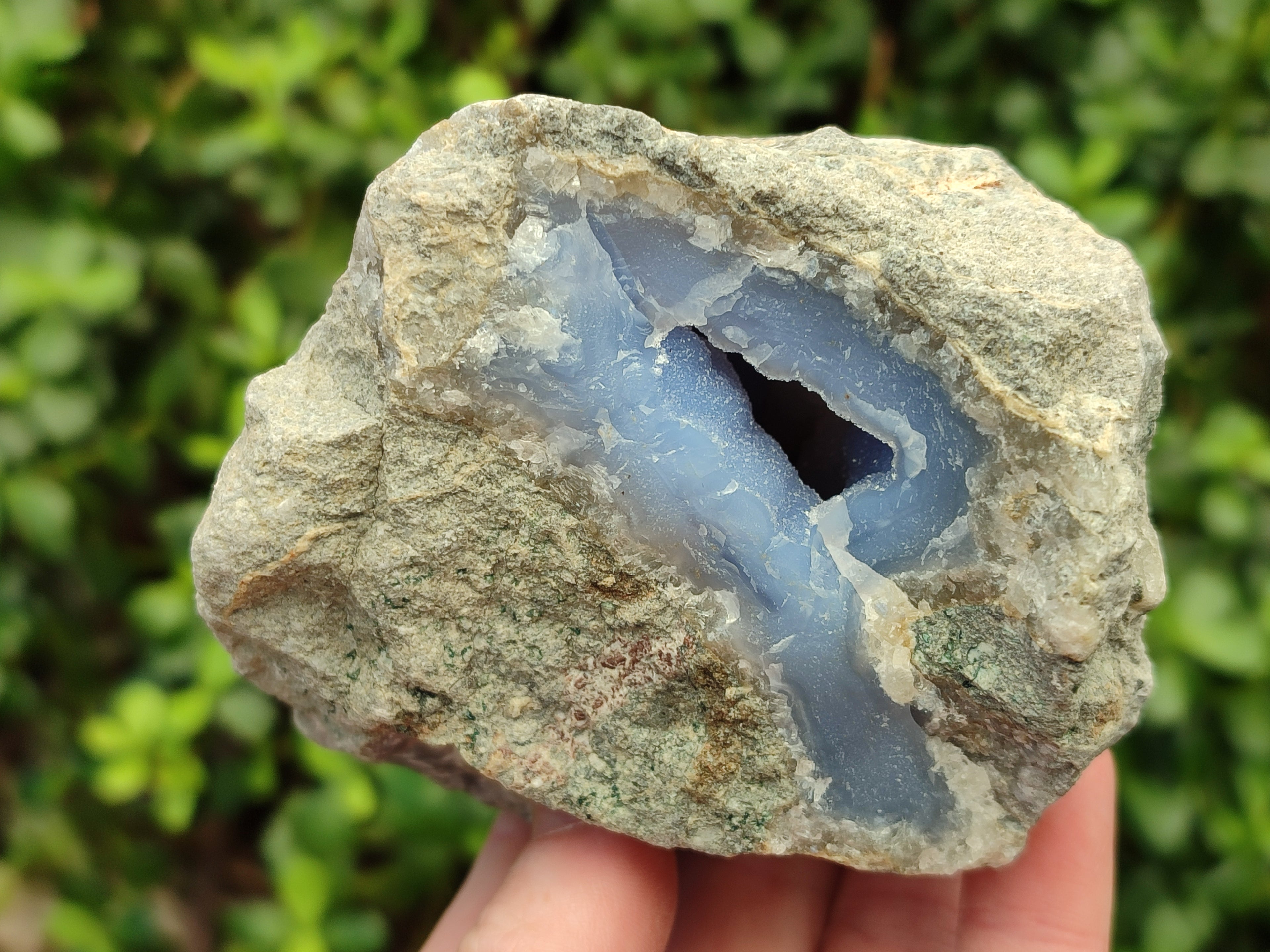 Natural Blue Lace Agate Geodes x 6 From Nsanje, Malawi - Toprock Gemstones and Minerals 