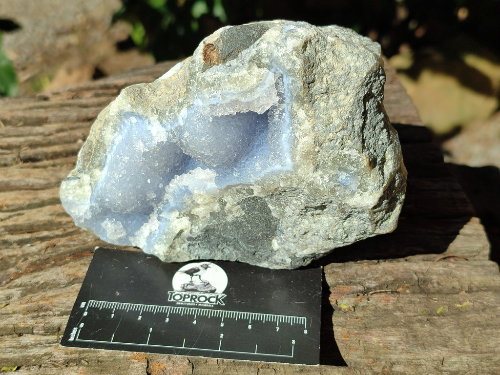 Natural Blue Lace Agate Geodes x 6 From Nsanje, Malawi - Toprock Gemstones and Minerals 