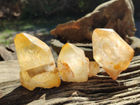 Natural Quartz Clusters with Limonite Inclusions x 12 From Madagascar