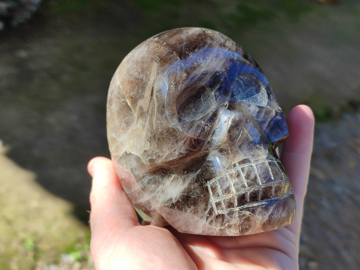 Polished Smokey Quartz Skull x 1 From Madagascar - Toprock Gemstones and Minerals 
