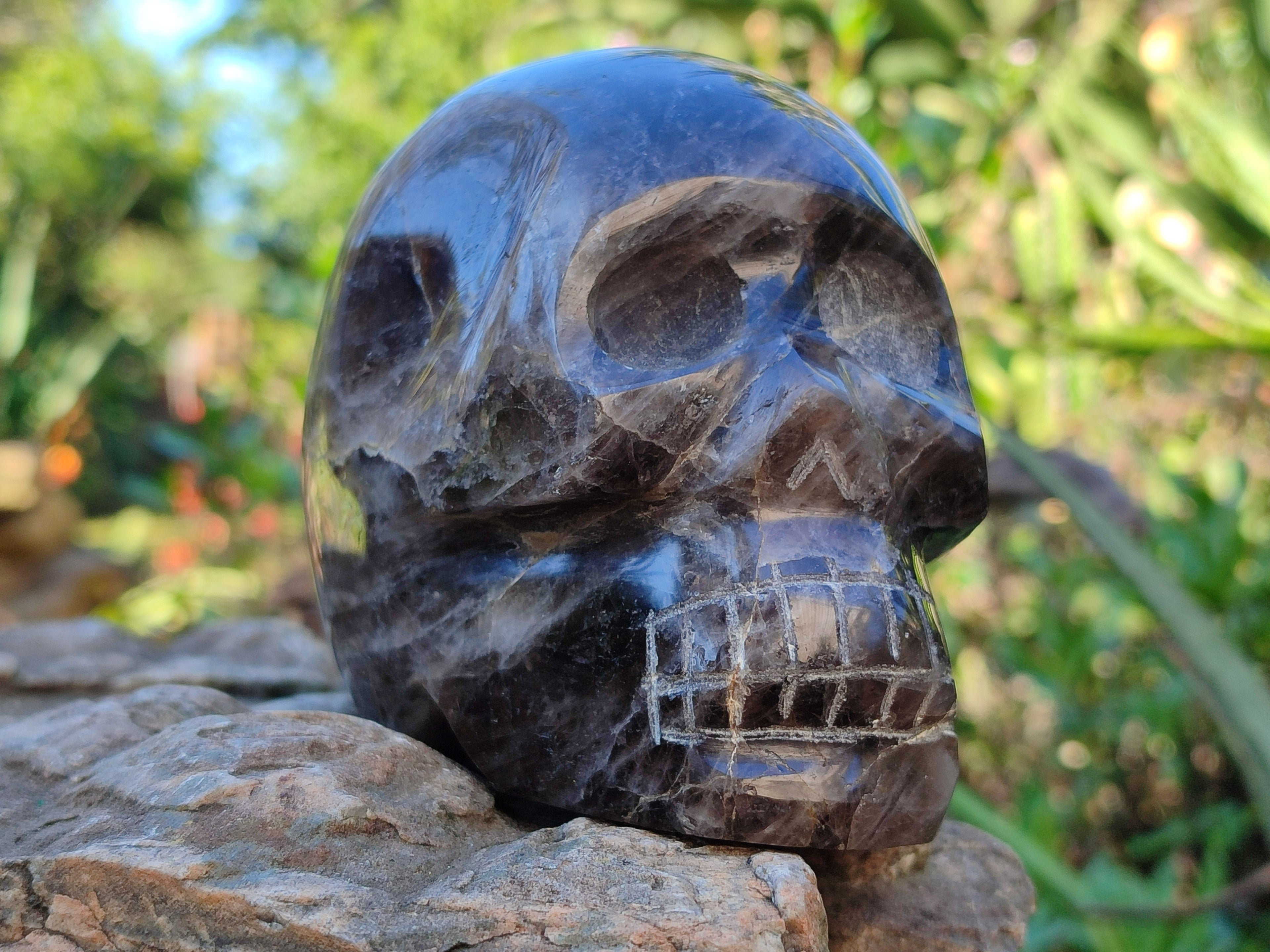 Polished Smokey Quartz Skull x 1 From Madagascar - Toprock Gemstones and Minerals 