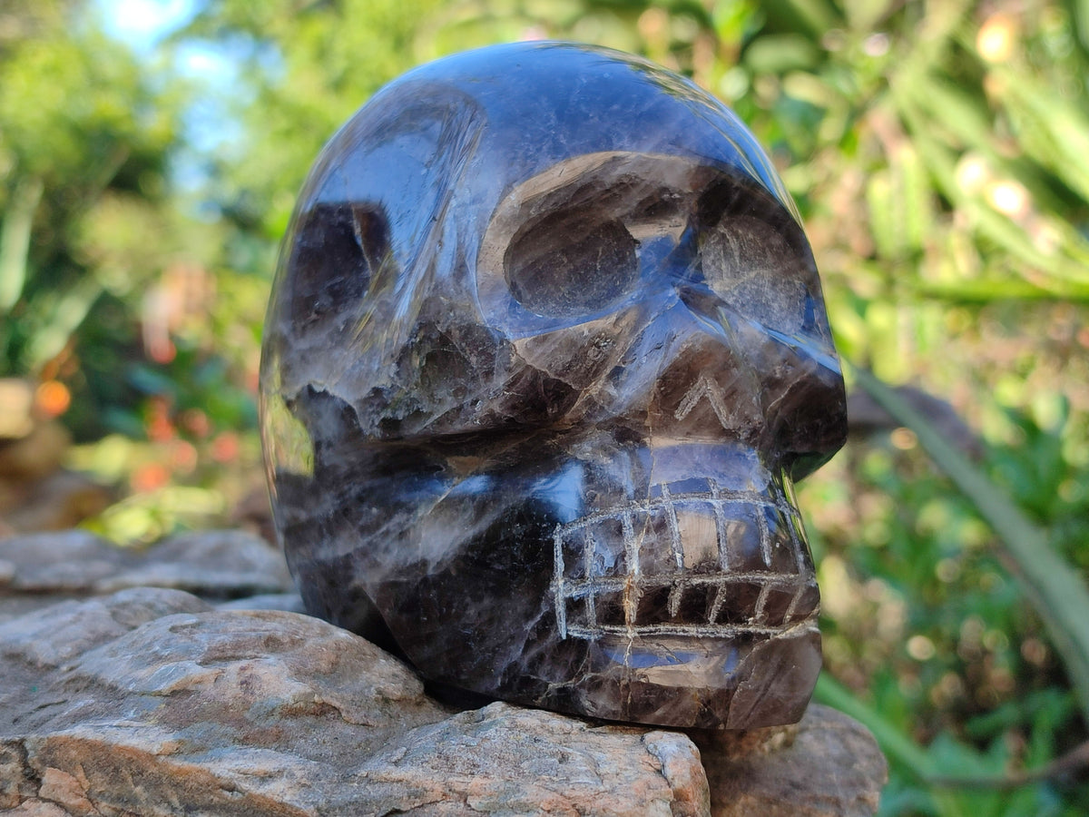 Polished Smokey Quartz Skull x 1 From Madagascar - Toprock Gemstones and Minerals 