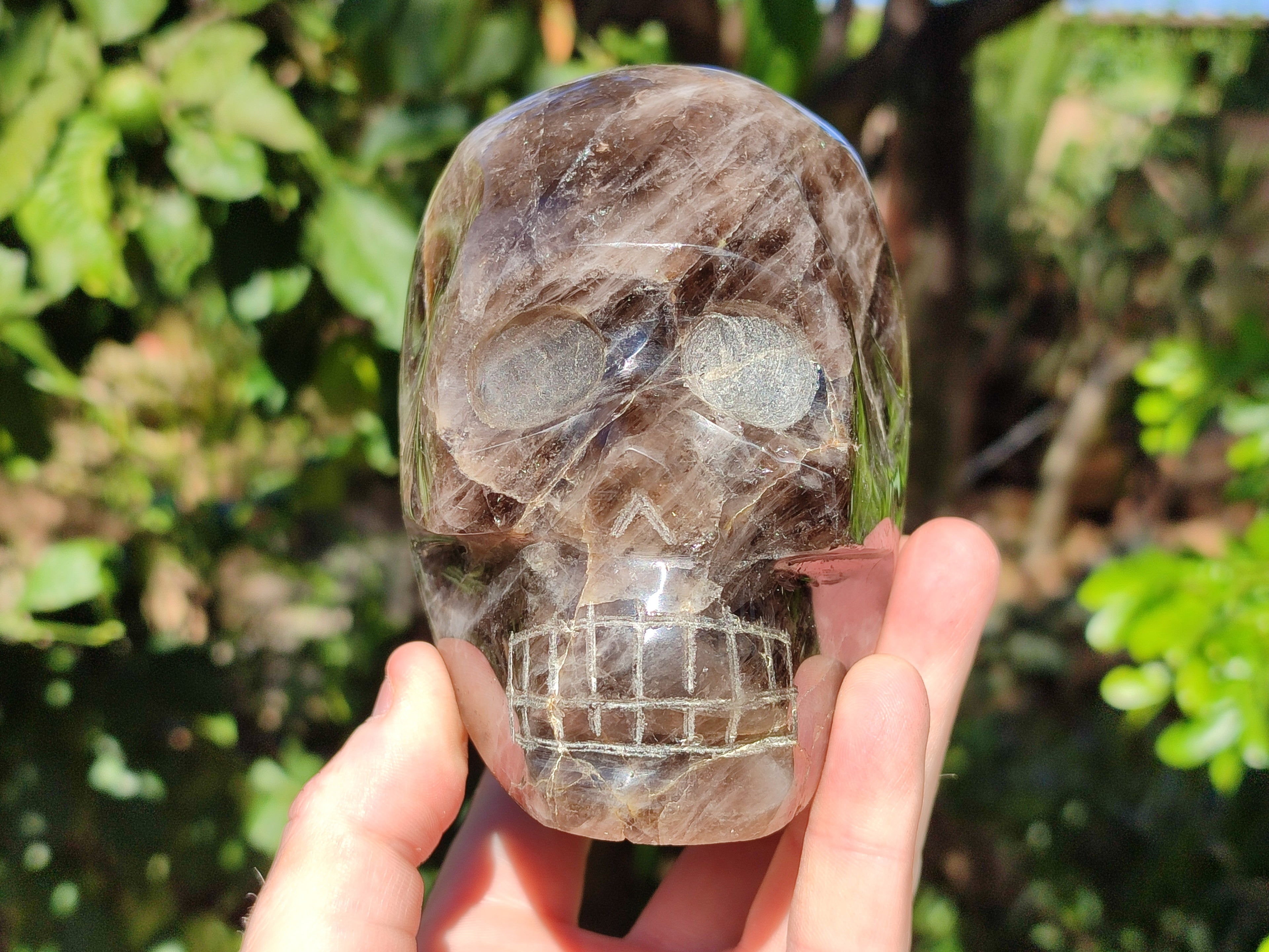 Polished Smokey Quartz Skull x 1 From Madagascar - Toprock Gemstones and Minerals 