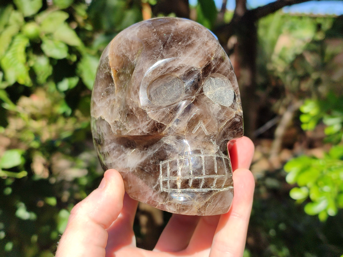 Polished Smokey Quartz Skull x 1 From Madagascar - Toprock Gemstones and Minerals 
