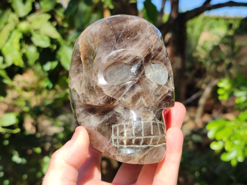 Polished Smokey Quartz Skull x 1 From Madagascar - Toprock Gemstones and Minerals 