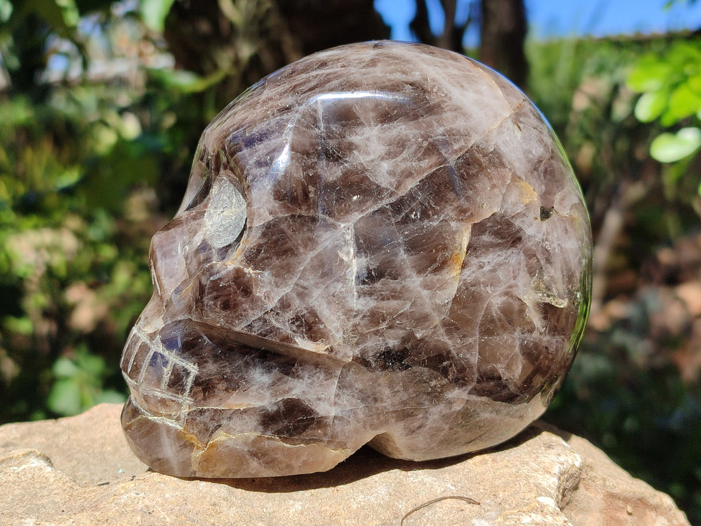 Polished Smokey Quartz Skull x 1 From Madagascar - Toprock Gemstones and Minerals 