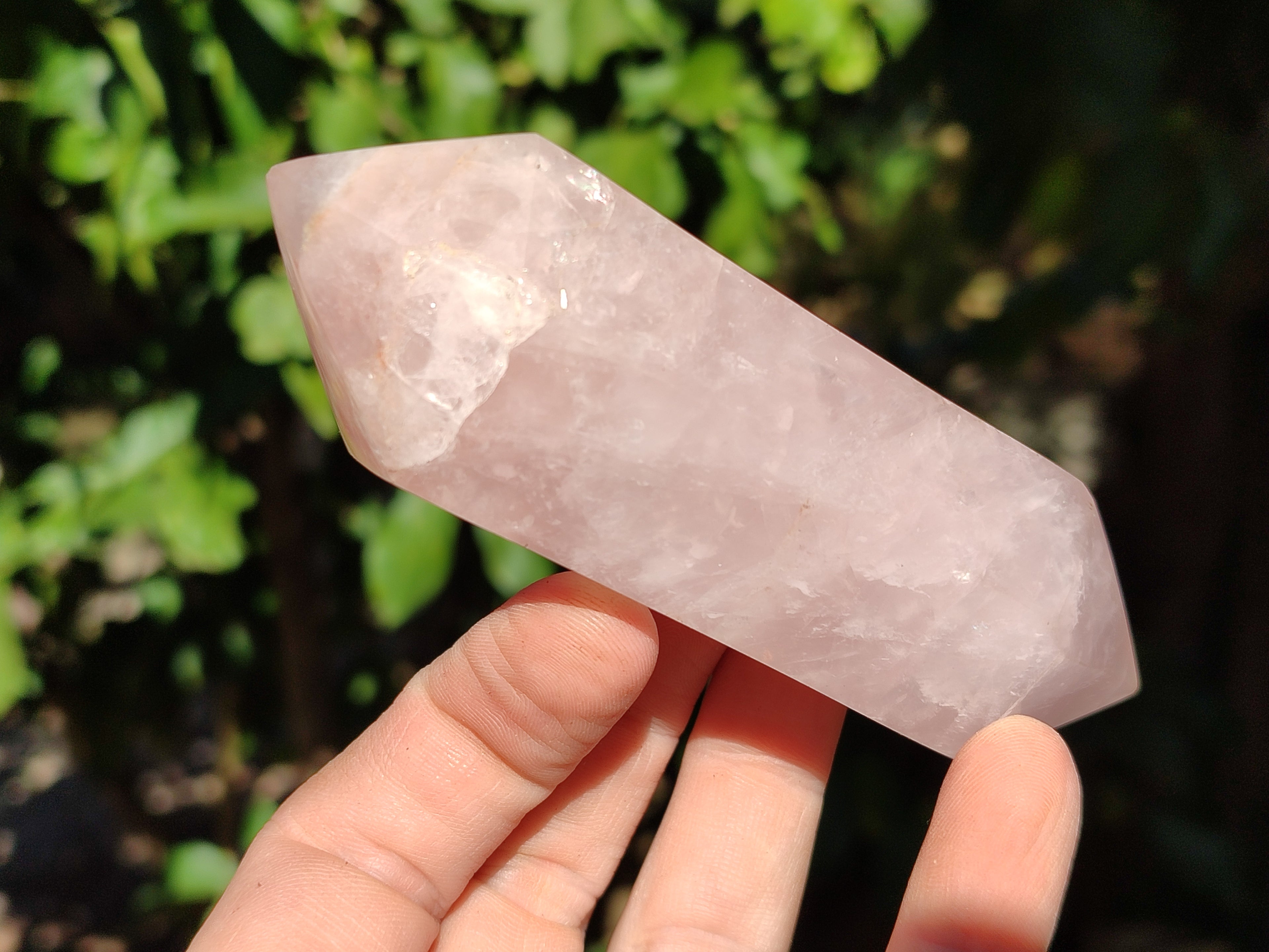 Polished Double Terminated Rose Quartz Points x 6 From Ambatondrazaka, Madagascar - Toprock Gemstones and Minerals 