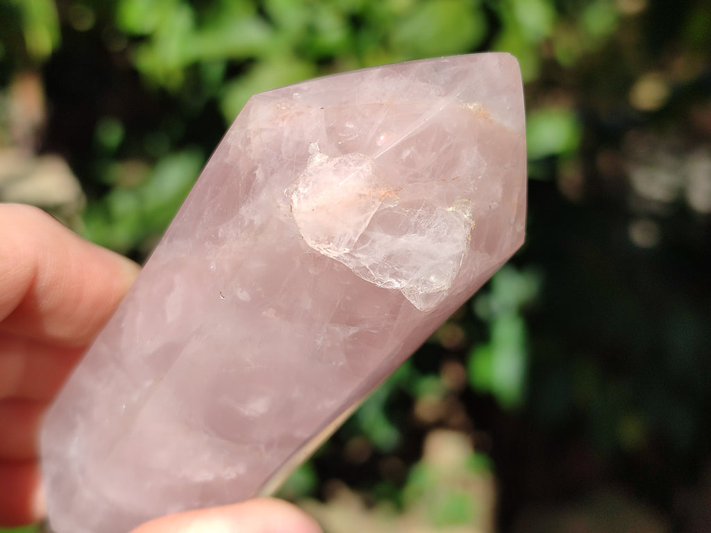 Polished Double Terminated Rose Quartz Points x 6 From Ambatondrazaka, Madagascar - Toprock Gemstones and Minerals 