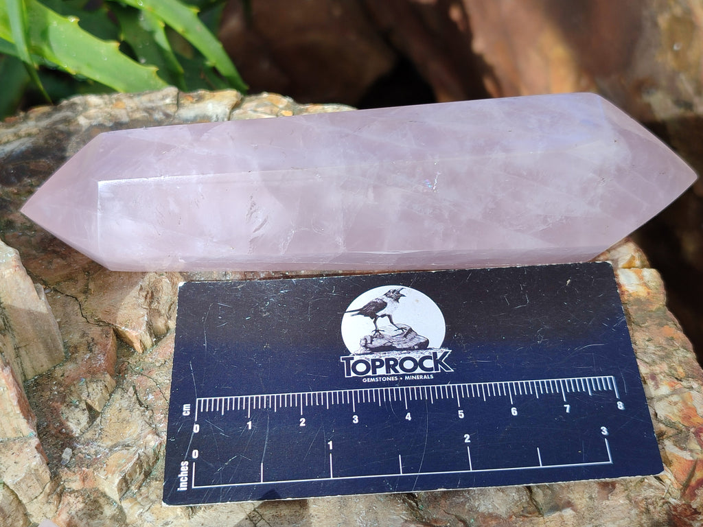Polished Double Terminated Rose Quartz Points x 6 From Ambatondrazaka, Madagascar - Toprock Gemstones and Minerals 