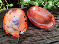 Polished Carnelian Bowls x 2 From Madagascar