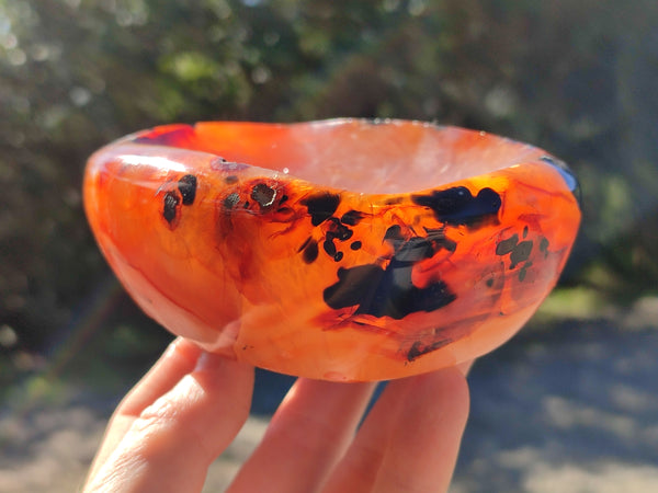 Polished Carnelian Bowls x 2 From Madagascar