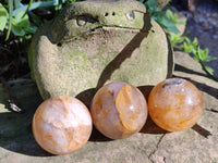 Polished Golden Healer Spheres x 6 From Madagascar