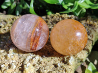 Polished Golden Healer Spheres x 6 From Madagascar