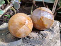 Polished Golden Healer Spheres x 6 From Madagascar