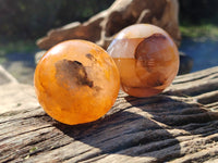 Polished Golden Healer Spheres x 6 From Madagascar
