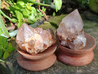 Natural Cactus Flower Smokey Amethyst Spirit Clusters x 12 From South Africa - Toprock Gemstones and Minerals 