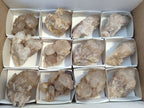 Natural White Phantom Cascading Smokey Quartz Clusters x 12 From Luena, Congo - Toprock Gemstones and Minerals 