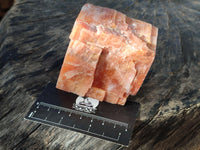 Natural Sunset Orange Calcite Specimens x 4 From Spitzkop, Namibia