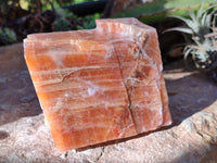 Natural Sunset Orange Calcite Specimens x 4 From Spitzkop, Namibia