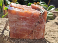 Natural Sunset Orange Calcite Specimens x 4 From Spitzkop, Namibia