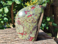 Polished Bastite Dragons Blood Stone Standing Free Form x 1 From Tshipise, South Africa - Toprock Gemstones and Minerals 
