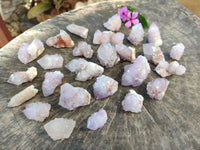 Natural Cactus Flower Amethyst Spirit Crystals x 35 From South Africa
