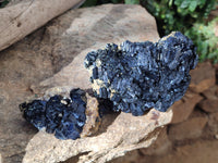 Natural Schorl Black Tourmaline Specimens x 2 From Erongo, Namibia
