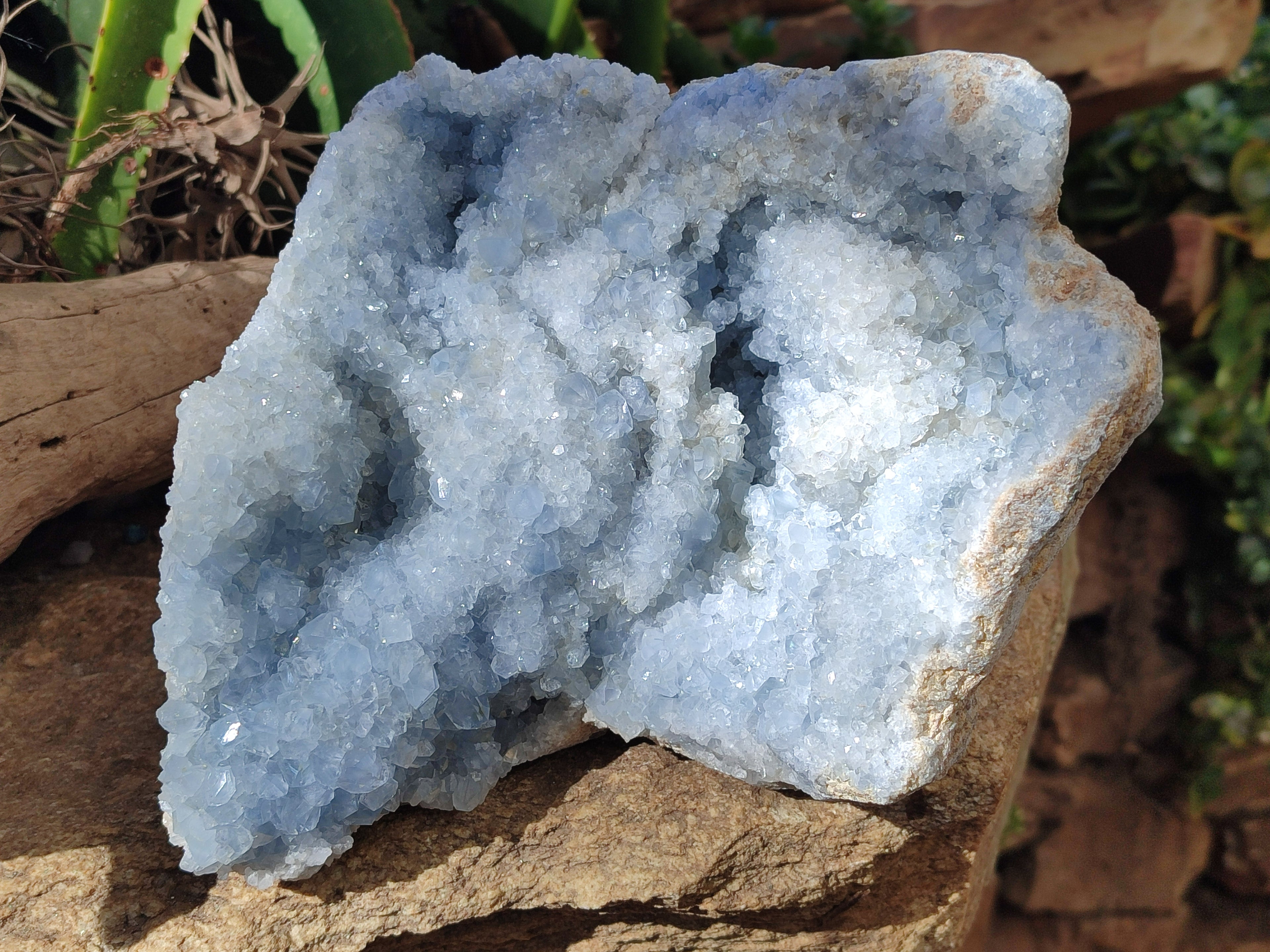 Natural Celestite Geode Specimens x 1 From Sakoany, Madagascar - Toprock Gemstones and Minerals 