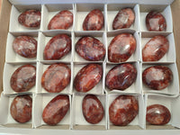 Polished Red Hematoid Quartz Palm Stones x 20 From Ambatondrazaka, Madagascar - Toprock Gemstones and Minerals 