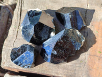 Natural Schorl Black Tourmaline with Hyalite Opal x 12 From Erongo, Namibia