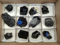 Natural Schorl Black Tourmaline with Hyalite Opal x 12 From Erongo, Namibia