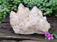 Natural Cascading Candle Phantom Quartz Cluster x 1 From Antsirabe, Madagascar