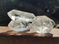 Polished Double Terminated Quartz Crystals x 6 From Madagascar