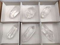 Polished Double Terminated Quartz Crystals x 6 From Madagascar