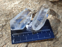 Polished Double Terminated Quartz Crystals x 6 From Madagascar