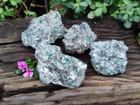 Natural Emerald Mica In Matrix Cobbed Specimens x 4 From Mutoko, Zimbabwe - Toprock Gemstones and Minerals 