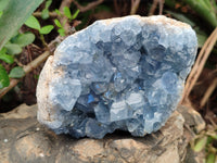 Natural Celestite Geode Specimens x 2 From Sakoany, Madagascar