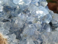 Natural Celestite Geode Specimens x 2 From Sakoany, Madagascar