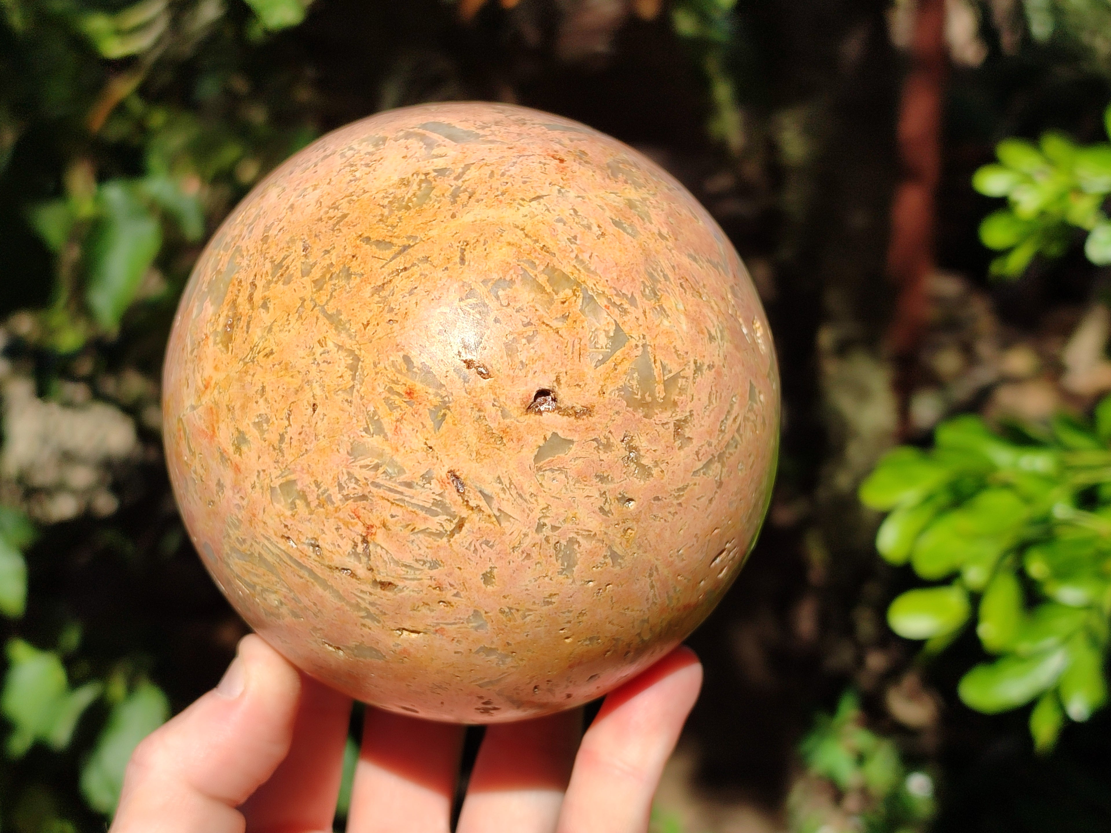 Polished Runestone Feldspar Spheres x 1 From Kings Ranch, Zimbabwe - Toprock Gemstones and Minerals 
