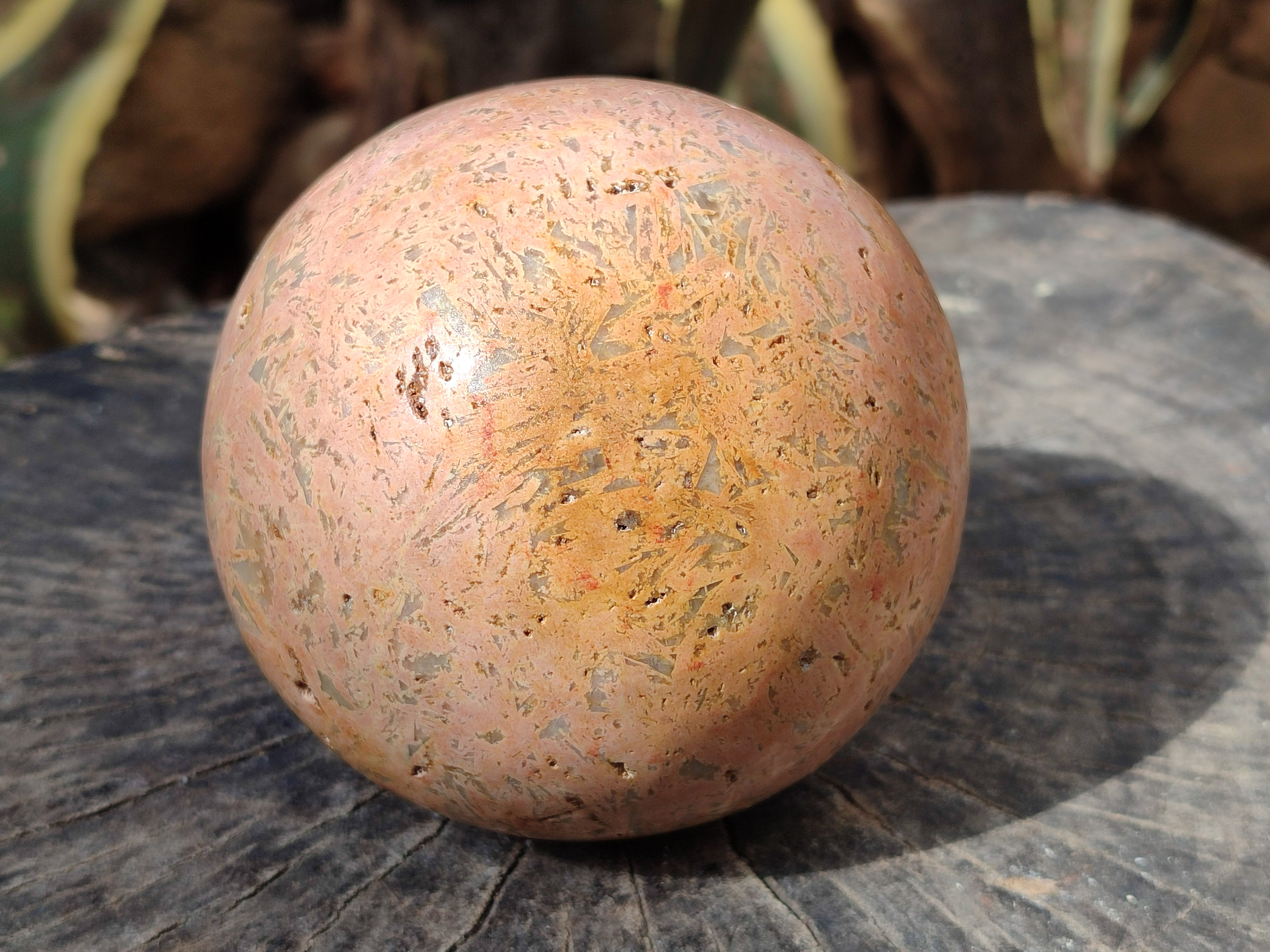 Polished Runestone Feldspar Spheres x 1 From Kings Ranch, Zimbabwe - Toprock Gemstones and Minerals 