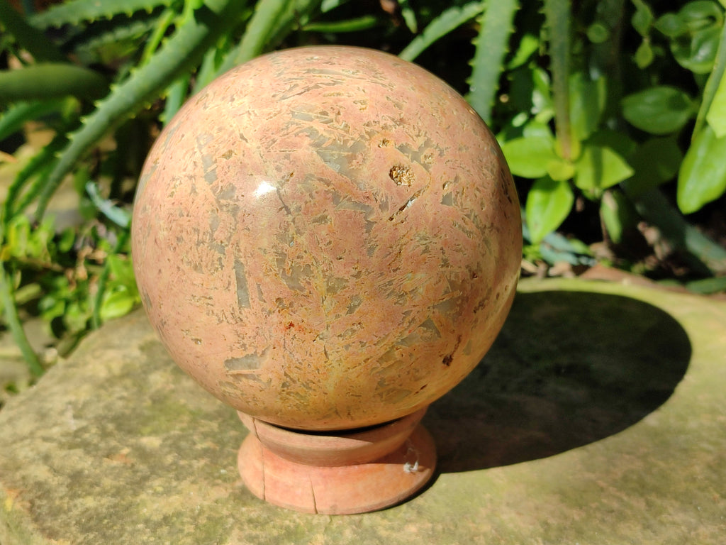 Polished Runestone Feldspar Spheres x 1 From Kings Ranch, Zimbabwe - Toprock Gemstones and Minerals 