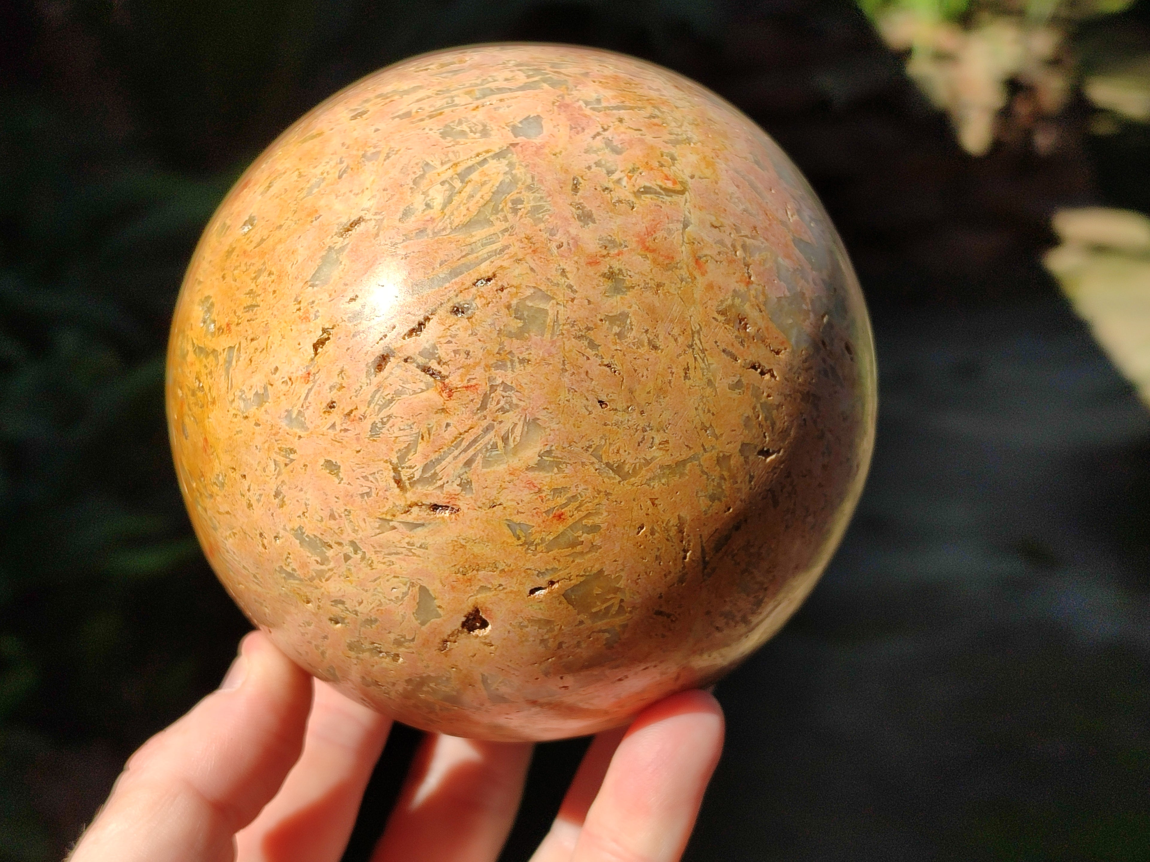 Polished Runestone Feldspar Spheres x 1 From Kings Ranch, Zimbabwe - Toprock Gemstones and Minerals 