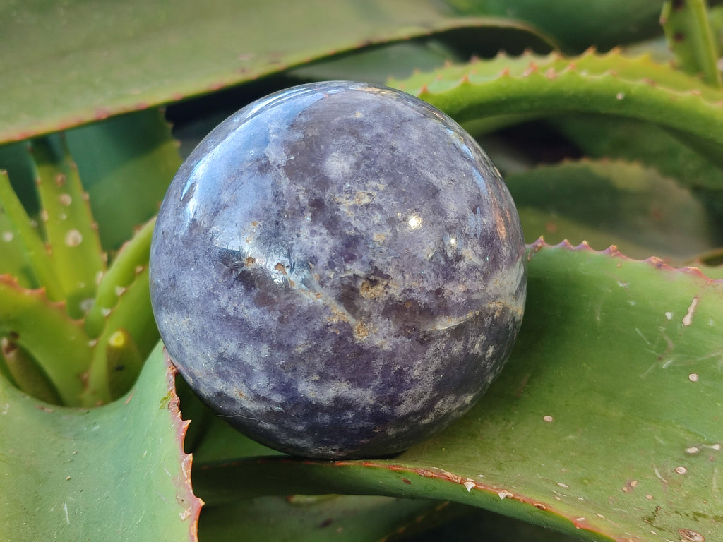 Polished Lepidolite with Pink Rubellite Spheres x 2 From Ambatondrazaka, Madagascar - Toprock Gemstones and Minerals 