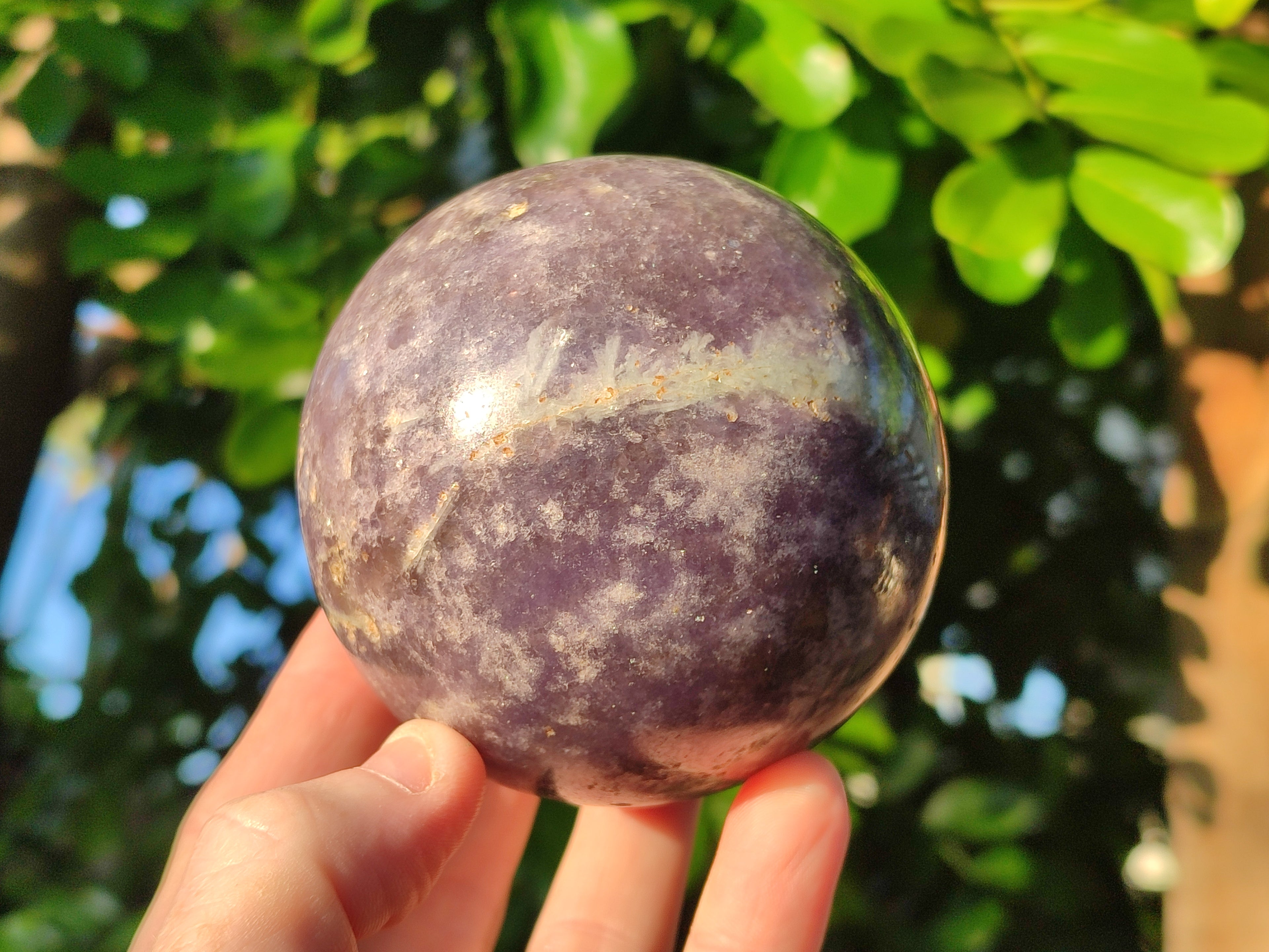 Polished Lepidolite with Pink Rubellite Spheres x 2 From Ambatondrazaka, Madagascar - Toprock Gemstones and Minerals 