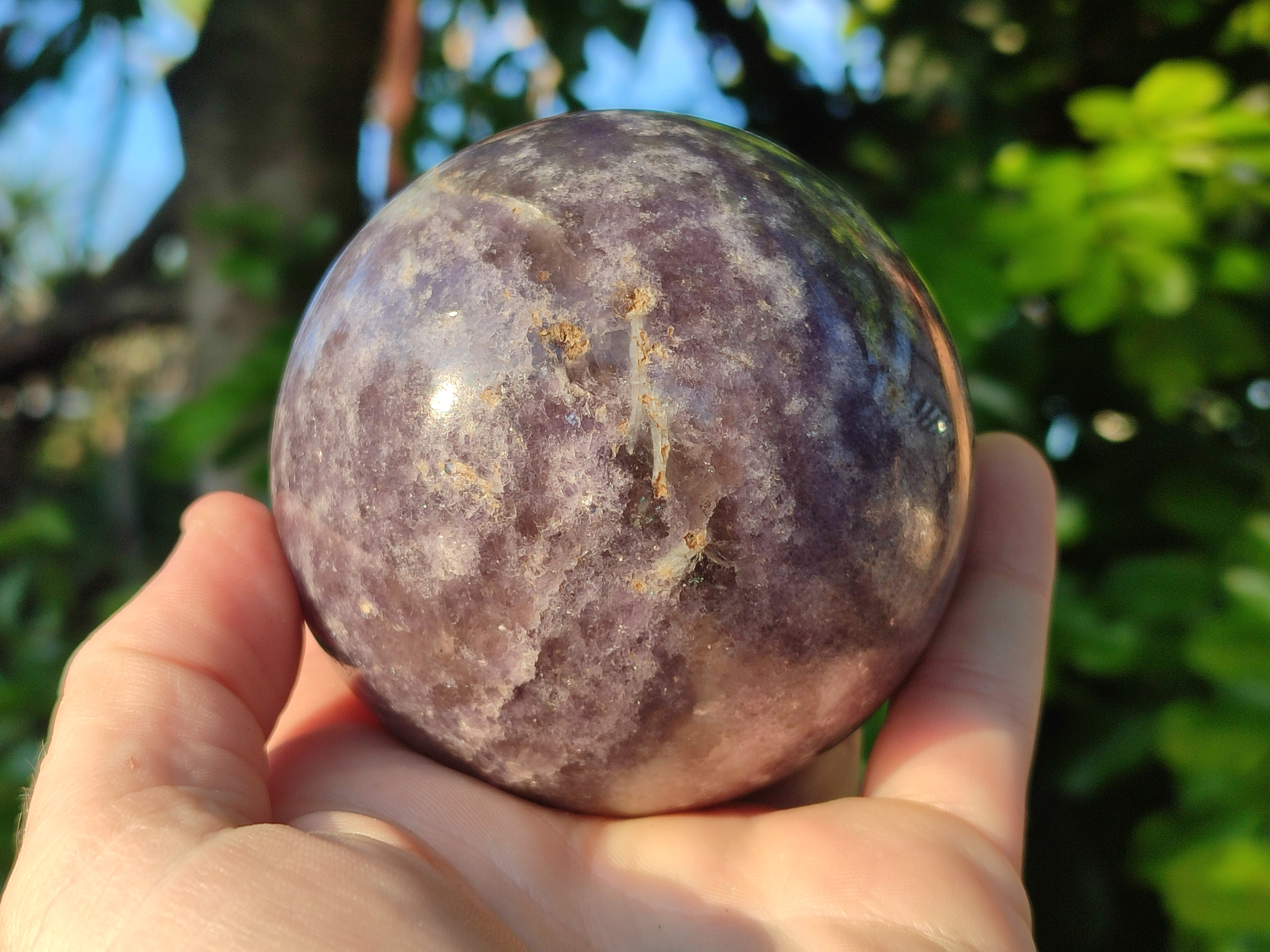 Polished Lepidolite with Pink Rubellite Spheres x 2 From Ambatondrazaka, Madagascar - Toprock Gemstones and Minerals 
