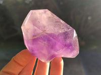 Polished Smokey Amethyst Window Quartz Crystals x 3 From Akansobe, Madagascar - Toprock Gemstones and Minerals 